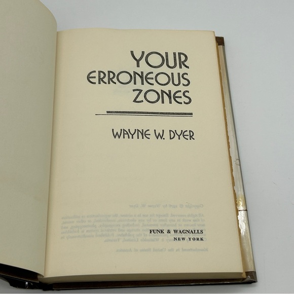 Your Erroneous Zones Dr. Wayne Dyer Hardcover Dust Jacket Very Good - Picture 5 of 10